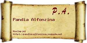 Pandia Alfonzina névjegykártya